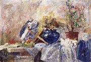 James Ensor Still life with Blue Vase and Fan oil painting reproduction
